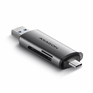 AXAGON CRE-SAC card reader, USB 3.2 Gen1 Type C + Type A, SD, microSD - Image 3