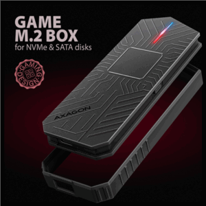 AXAGON EEM2-GAM M.2-NVMe/SATA Enclosure, USB-C 3.1, 10Gbps - Aluminium, black - Image 4