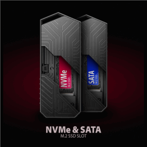 AXAGON EEM2-GAM M.2-NVMe/SATA Enclosure, USB-C 3.1, 10Gbps - Aluminium, black - Image 6