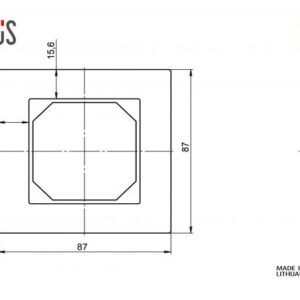 Vienvietis rėmelis LIREGUS EPSILON, baltos spalvos - Image 2