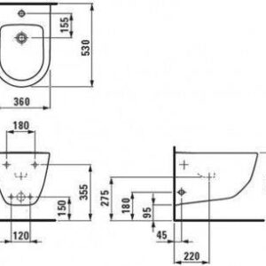 Pakabinama bidė Laufen Pro 830952 - Image 2