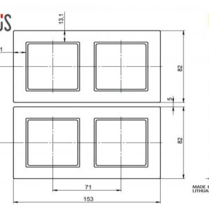 Dvivietis rėmelis LIREGUS EPSILON, juodos spalvos - Image 3