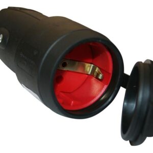 Ilgintuvo lizdas N&L, 3P, 16A, 250V, IP44, juodos spalvos