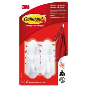 Vonios kambario kabliukai COMMAND 2 vnt. - Image 2