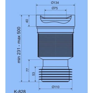 Unitazo mova Ani Plast K828, Ø 110/134 mm - Image 2