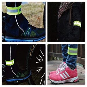 Reflective armband bicycle running velcro 4cm orange - Image 2