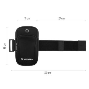 Wozinsky running phone armband juodos spalvos (WABBK1) - Image 3