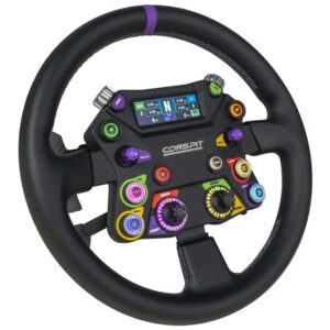 CONSPIT 310 APEX Steering Wheel, ARGB, 2.99” Display, Dual Paddles - Black, 310mm