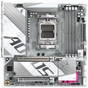 GIGABYTE B850M Aorus Elite WiFi6E ICE Motherboard, sockel AM5, AMD B850, mATX, DDR5 - Image 2