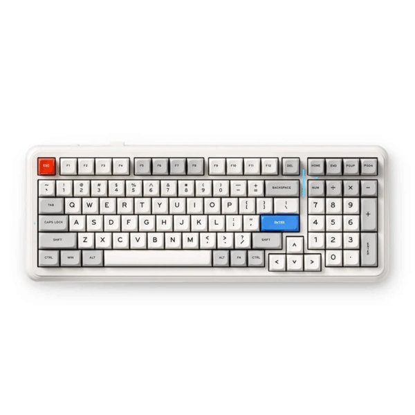 MCHOSE K99 V2 - US Layout - Icy Creamsicle - Retro White (Retro Balta) Belaidė Žaidimų Klaviatūra