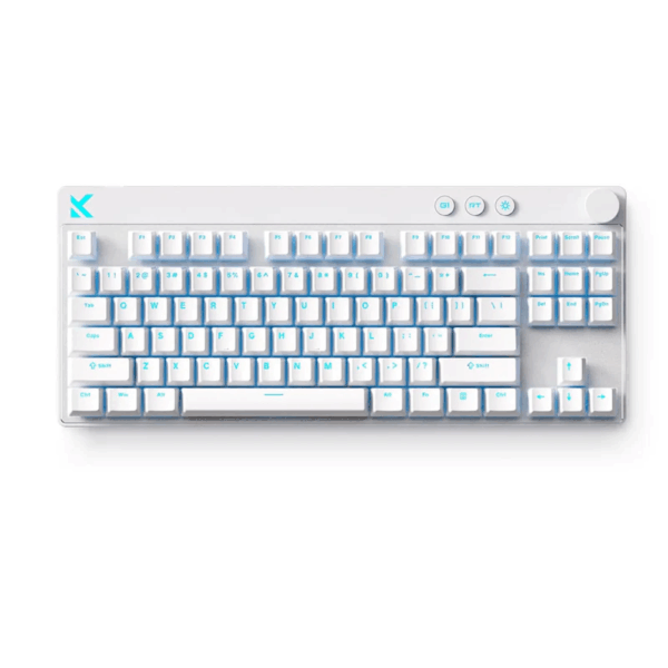 MCHOSE Mix 87 - US Layout - Mount Tai Magnetic - White (Balta) Magnetinė Žaidimų Klaviatūra