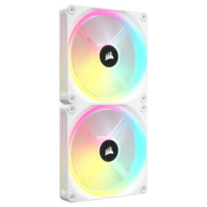 Corsair iCUE LINK QX140 RGB Series, PWM fan, 2-pack including RGB controller - 140mm, white, starter