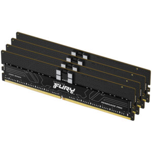 Kingston Fury Renegade Pro DDR5-6000 RAM, CL32, XMP + EXPO, ECC reg. - 64 GB Quad-Kit, black
