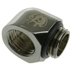 Bitspower Adapter 90 Grad G1/4 Zoll AG for G1/4 Zoll IG - black glossy