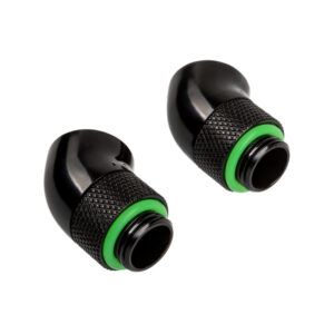 Corsair Hydro X Series Adapter 45 Degree G1/4 inch Female to G1/4 inch Male - 2 Pack, Rotatable, Black - Image 1