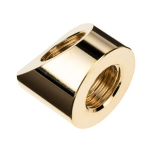 EK Water Blocks EK-Quantum Torque Adapter 45 Degree G1/4 Inch Female to G1/4 Inch Female - gold - Image 2