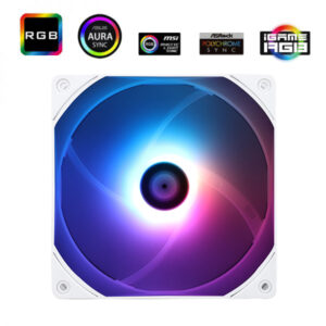 Thermalright TL-C14CW-S X3 PWM ARGB White 3vnt. (140mm) (Balti) Ventiliatoriai