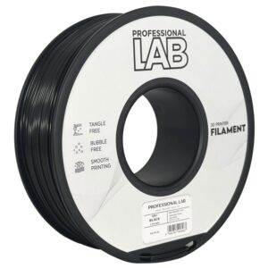 3D Plastikas - Filamentas ABS+ juodas | 1.75 mm, 1 kg | Professional LAB