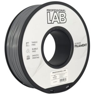 3D Plastikas - Filamentas ABS+ sidabrinis | 1.75 mm, 1 kg | Professional LAB