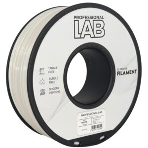 3D Plastikas - Filamentas ABS+ baltas | 1.75 mm, 1 kg | Professional LAB