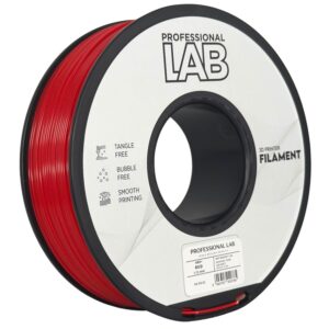 3D Plastikas - Filamentas ABS+ raudonas | 1.75 mm, 1 kg | Professional LAB