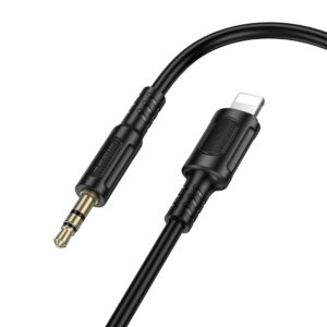 Borofone Cable AUX BL25 Nice - Lightning to jack 3,5mm - 1 metre juodos spalvos - Image 3