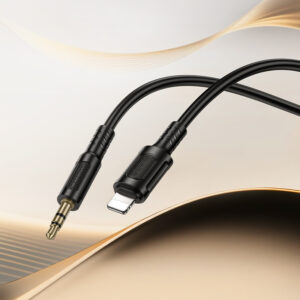 Borofone Cable AUX BL25 Nice - Lightning to jack 3,5mm - 1 metre juodos spalvos - Image 8