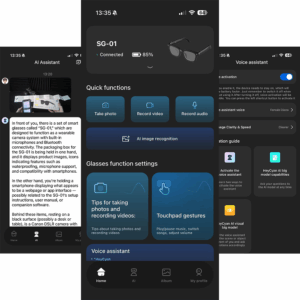 Blavec Smartglasses SG-01 HD camera, AI, Wi-Fi (SG01-B) juodos spalvos - Image 7