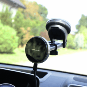 Blavec Car holder BHC-01A 15W magnetic with wirless charging to windshield and dashboard (BHC01A-MWIB) juodos spalvos - Image 4