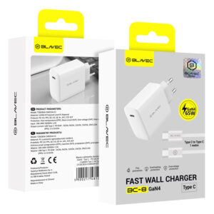 Blavec Wall charger BC-8 GaN4 - Type C - PD QC 65W 3A with Type C to Type C cable (TCBC8G4-CW653A+CC) white - Image 5