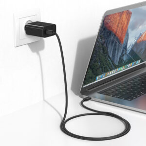 Blavec Wall charger BC-8 GaN4 - Type C - PD QC 65W 3A with Type C to Type C cable (TCBC8G4-CB653A+CC) juodos spalvos - Image 4