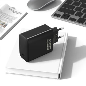 Blavec Wall charger BC-8 GaN4 - Type C - PD QC 65W 3A with Type C to Type C cable (TCBC8G4-CB653A+CC) juodos spalvos - Image 3