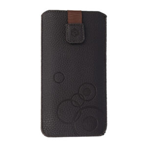 WONDER Deko Pouch dėklas (Size L) skirtas Apple iPhone 13 Mini/12 Mini/SE 2020/2022/7/8 chocolate - Image 2