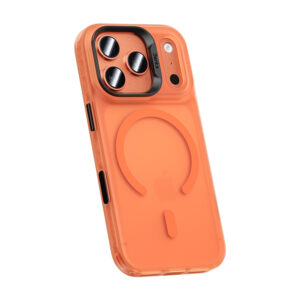Benks Magnetic Lucid Armor Case (C069) skirtas Apple iPhone 17 Pro oranžinės spalvos (Camera Control Button) - Image 2