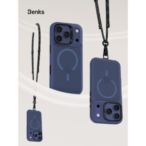 Benks Magnetic Lucid Armor Case (C069) skirtas Apple iPhone 17 Pro oranžinės spalvos (Camera Control Button) - Image 6