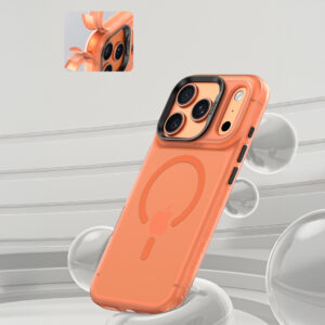 Benks Magnetic Lucid Armor Case (C069) skirtas Apple iPhone 17 Pro oranžinės spalvos (Camera Control Button) - Image 7
