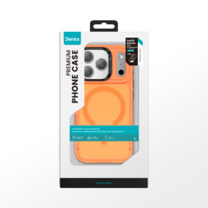Benks Magnetic Lucid Armor Case (C069) skirtas Apple iPhone 17 Pro oranžinės spalvos (Camera Control Button) - Image 9