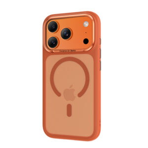 Benks Magnetic Mist Case Metal Frame (A069) skirtas Apple iPhone 17 Pro oranžinės spalvos (Camera Control Button) - Image 2
