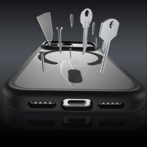 Benks Magnetic Mist Case Metal Frame (A070) skirtas Apple iPhone 17 Pro Max oranžinės spalvos (Camera Control Button) - Image 5