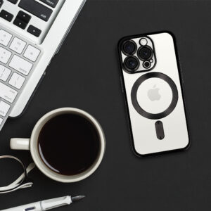 Metallic Magsafe dėklas skirtas Apple iPhone 17 juodos spalvos - Image 7