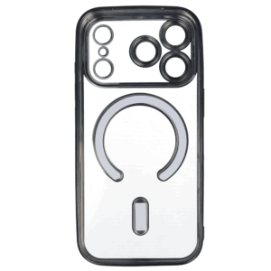 Metallic Magsafe dėklas skirtas Apple iPhone 17 Pro Max juodos spalvos - Image 3