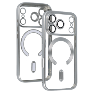 Metallic Magsafe dėklas skirtas Apple iPhone 17 Pro Max sidabro spalvos - Image 4