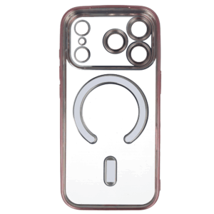 Metallic Magsafe dėklas skirtas Apple iPhone 17 Pro rožinės spalvos - Image 3