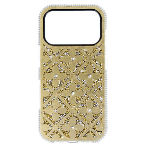Flower dėklas skirtas Apple iPhone 17 aukso spalvos - Image 3