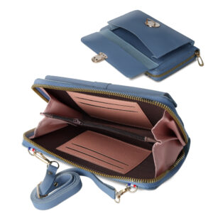 Knitted krepšys telefonui GCW06 mėlynos spalvos - Image 4