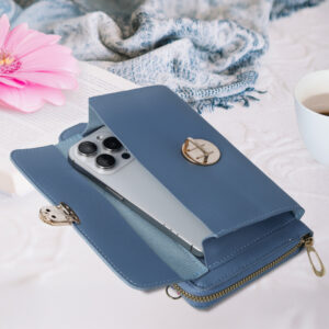 Knitted krepšys telefonui GCW06 mėlynos spalvos - Image 5