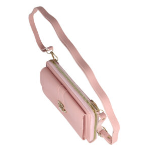 Knitted krepšys telefonui GCW06 rožinės spalvos - Image 3