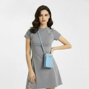 Knitted krepšys telefonui GCW01 mėlynos spalvos - Image 6