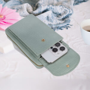 Knitted krepšys telefonui GCW12 mint - Image 5