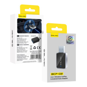 Blavec Adapter Carplay Android Auto wireless BCP-02 - Bluetooth Wifi USB + adapteris Typ C (CPAABCP02-BWUB) juodos spalvos - Image 4